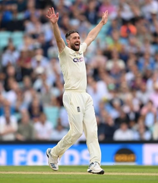 Chris Woakes of England appeals during the third day of the 4th LV= Test Match between England and India at The Kia Oval on September 04, 2021 in...