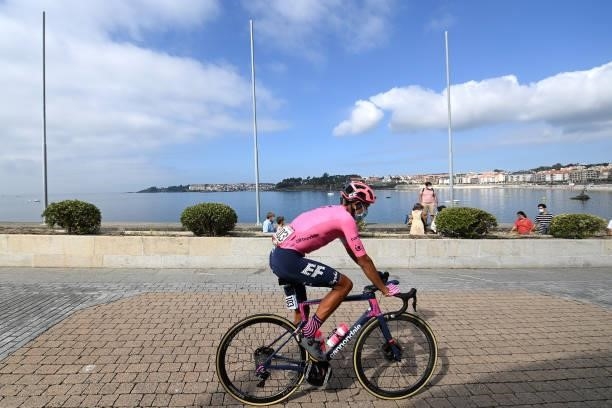 Diego Andres Camargo Pineda of Colombia and Team EF Education - Nippo prepares for the race prior to the 76th Tour of Spain 2021, Stage 20 a 202,2km...