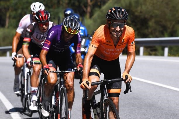 Mikel Bizkarra Etxegibel of Spain and Team Euskaltel - Euskadi competes in the chase group during the 76th Tour of Spain 2021, Stage 20 a 202,2km km...