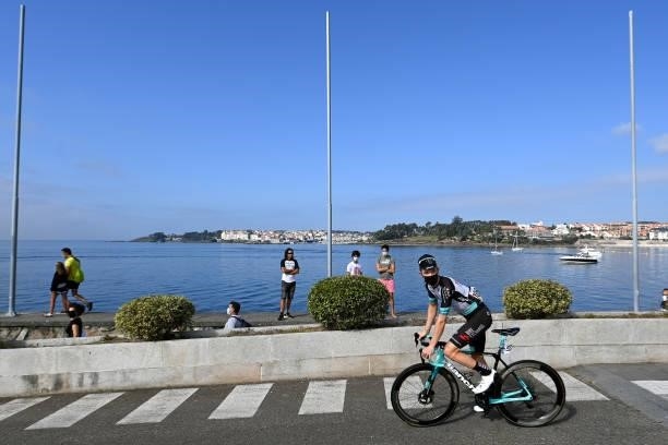 Nicholas Schultz of Australia and Team BikeExchange prepares for the race prior to the 76th Tour of Spain 2021, Stage 20 a 202,2km km stage from...