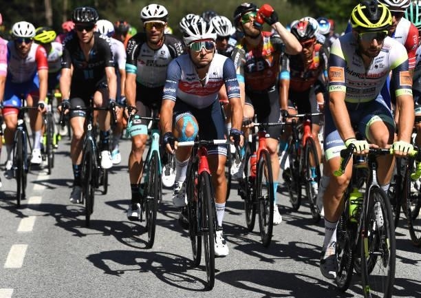 Gianluca Brambilla of Italy and Team Trek - Segafredo competes during the 76th Tour of Spain 2021, Stage 20 a 202,2km km stage from Sanxenxo to Mos....