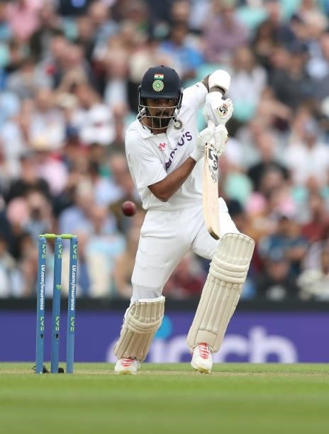 Rahul of India bats during day three of the fourth LV= Insurance Test match between England and India at The Kia Oval on September 04, 2021 in...