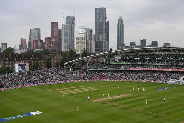 General view during the Fourth LV= Insurance Test Match: Day Three between England and India at The Kia Oval on September 04, 2021 in London, England.