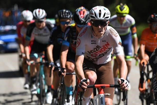 Stan Dewulf of Belgium and AG2R Citröen Team competes during the 76th Tour of Spain 2021, Stage 20 a 202,2km km stage from Sanxenxo to Mos. Alto...