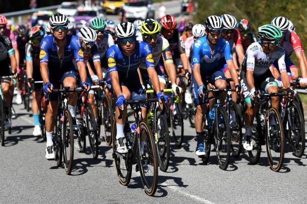Andrea Bagioli of Italy and Team Deceuninck - Quick-Step competes during the 76th Tour of Spain 2021, Stage 20 a 202,2km km stage from Sanxenxo to...
