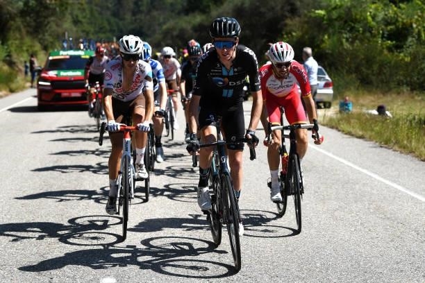 Romain Bardet of France and Team DSM competes during the 76th Tour of Spain 2021, Stage 20 a 202,2km km stage from Sanxenxo to Mos. Alto Castro de...