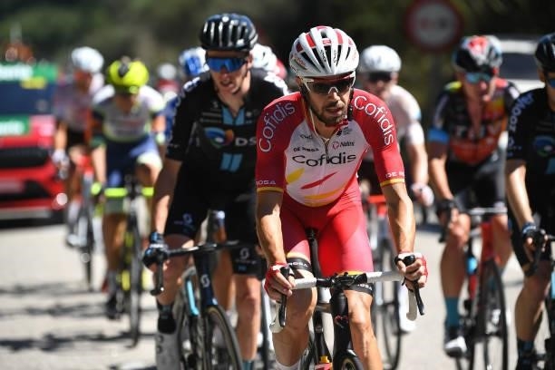 Jesús Herrada Lopez of Spain and Team Cofidis competes in the breakaway during the 76th Tour of Spain 2021, Stage 20 a 202,2km km stage from Sanxenxo...