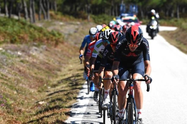 Pavel Sivakov of Russia and Team INEOS Grenadiers leads the peloton during the 76th Tour of Spain 2021, Stage 20 a 202,2km km stage from Sanxenxo to...