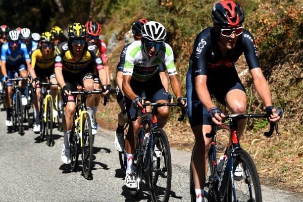 Egan Arley Bernal Gomez of Colombia and Team INEOS Grenadiers white best young jersey competes during the 76th Tour of Spain 2021, Stage 20 a 202,2km...
