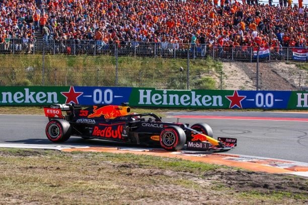 Max Verstappen of Netherlands and Red Bull Racing during the Qualification of F1 Grand Prix of The Netherlands at Circuit Zandvoort on September 4,...