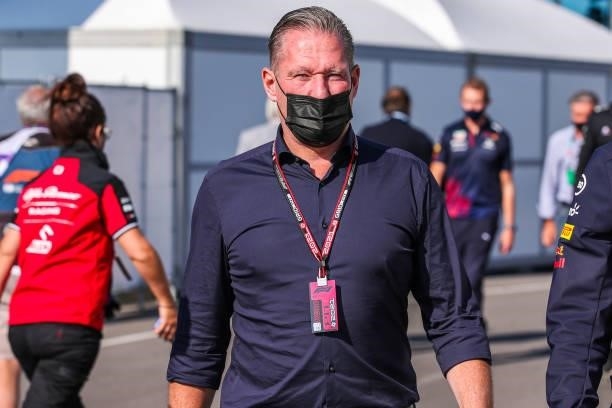 Jos Verstappen of the Netherlands, father of Max Verstappen of Netherlands and Red Bull Racing during the Qualification of F1 Grand Prix of The...