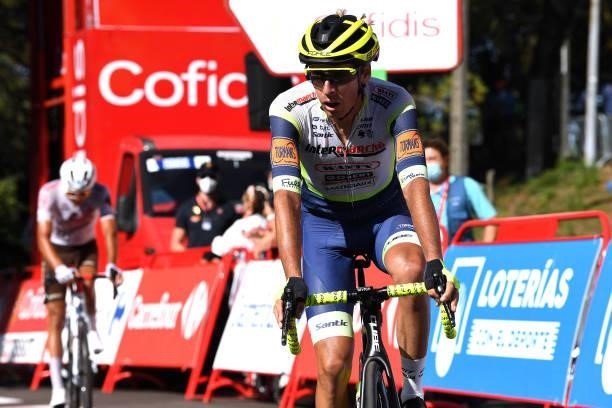 Jan Hirt of Czech Republic and Team Intermarché - Wanty - Gobert Matériaux crosses the finishing line during the 76th Tour of Spain 2021, Stage 20 a...