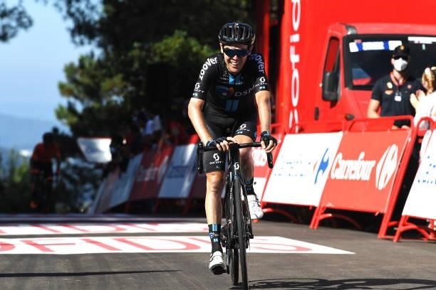 Chris Hamilton of Australia and Team DSM reacts after crosses the finishing line during the 76th Tour of Spain 2021, Stage 20 a 202,2km km stage from...