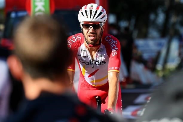 Jesús Herrada Lopez of Spain and Team Cofidis crosses the finishing line during the 76th Tour of Spain 2021, Stage 20 a 202,2km km stage from...