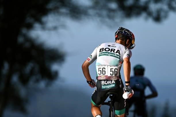 Detailed view of Anton Palzer of Germany and Team Bora - Hansgrohe after the 76th Tour of Spain 2021, Stage 20 a 202,2km km stage from Sanxenxo to...