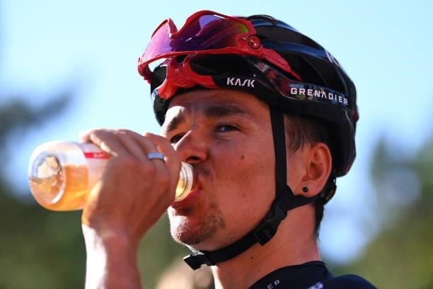 Thomas Pidcock of United Kingdom and Team INEOS Grenadiers cools down after the 76th Tour of Spain 2021, Stage 20 a 202,2km km stage from Sanxenxo to...
