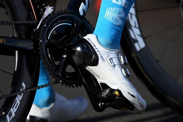 Detailed view of Sphyre shoe during the 76th Tour of Spain 2021, Stage 20 a 202,2km km stage from Sanxenxo to Mos. Alto Castro de Herville 502m /...