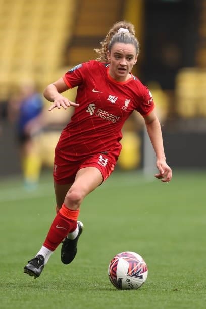 Leanne Kiernan of Liverpool in action during the Barclays FA Women's Championship match between Watford Ladies and Liverpool Women at Vicarage Road...