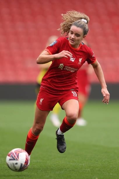 Leanne Kiernan of Liverpool in action during the Barclays FA Women's Championship match between Watford Ladies and Liverpool Women at Vicarage Road...