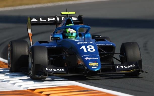 Caio Collet of Brazil and MP Motorsport drives during race 3 of Round 6:Zandvoort of the Formula 3 Championship at Circuit Zandvoort on September 05,...