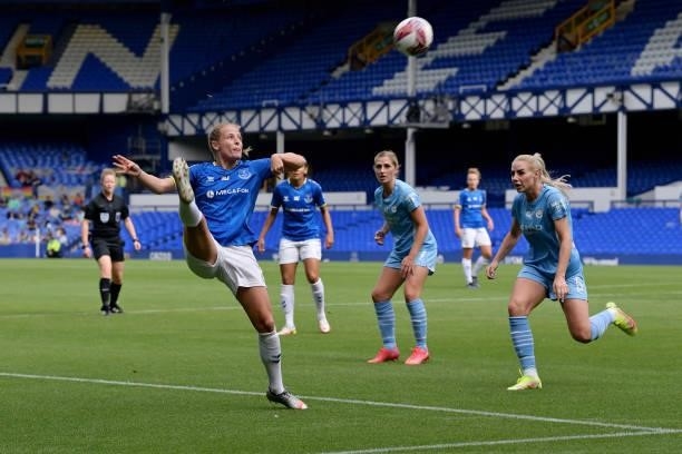 Anna Anvegard of Everton Women during the Barclays FA Women's Super League match between Everton Women and Manchester City Women at Goodison Park on...