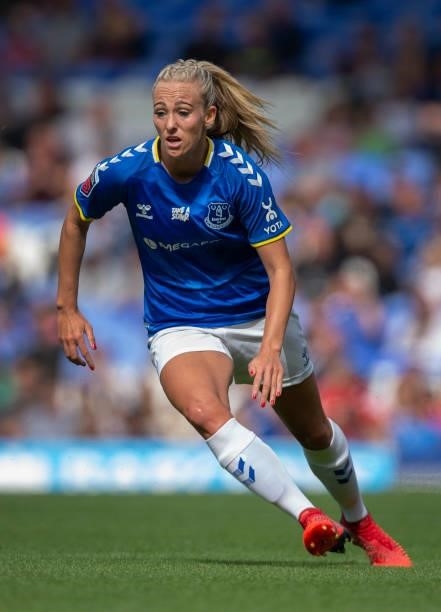 Toni Duggan of Everton during the Barclays FA Women's Super League match between Everton Women and Manchester City Women at Goodison Park on...