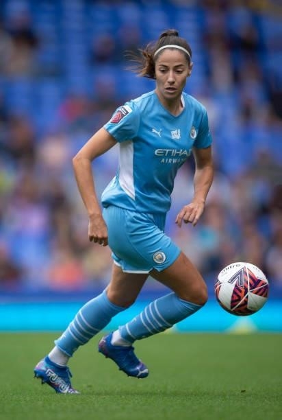 Vicky Losada of Manchester City during the Barclays FA Women's Super League match between Everton Women and Manchester City Women at Goodison Park on...