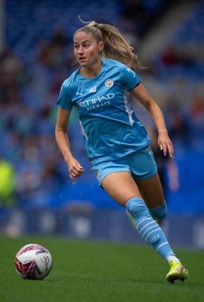 Janine Becky of Manchester City during the Barclays FA Women's Super League match between Everton Women and Manchester City Women at Goodison Park on...