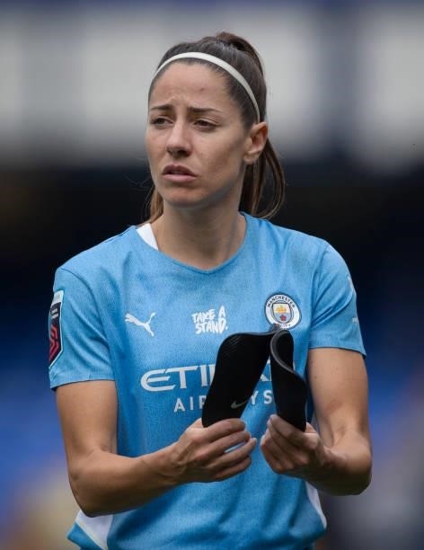Vicky Losada of Manchester City during the Barclays FA Women's Super League match between Everton Women and Manchester City Women at Goodison Park on...