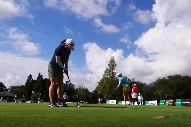 A general view of the putting practice green during the final round of the Golf5 Ladies at Golf5 Country Yokkaichi Course on September 05, 2021 in...