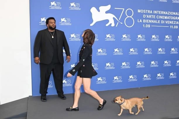 Craig Robinson and director Ana Lily Amirpour attend the photocall of "Mona Lisa And The Blood Moon