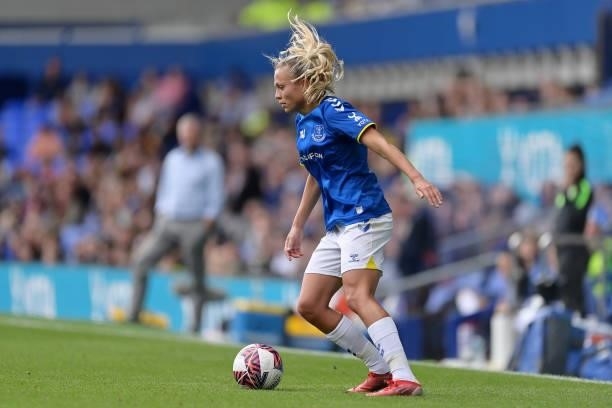 Claire Emslie of Everton Women during the Barclays FA Women's Super League match between Everton Women and Manchester City Women at Goodison Park on...