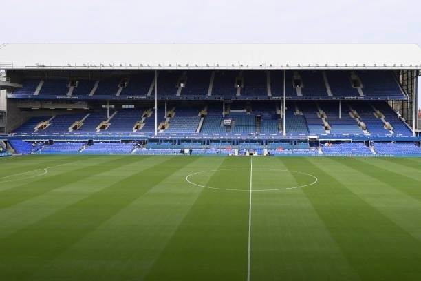 General view of the Main. Stand at Goodison Park before the Barclays FA Women's Super League match between Everton Women and Manchester City Women at...