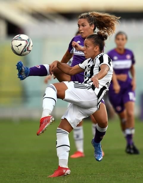 Lisa Boattin of Juventus women in action during the Women Serie A match between ACF Fiorentina and Juventus at Artemio Franchi on September 05, 2021...