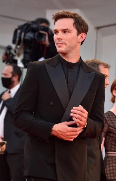 British actor Nicholas Hoult on the red carpet of the movie "Competencia Oficial