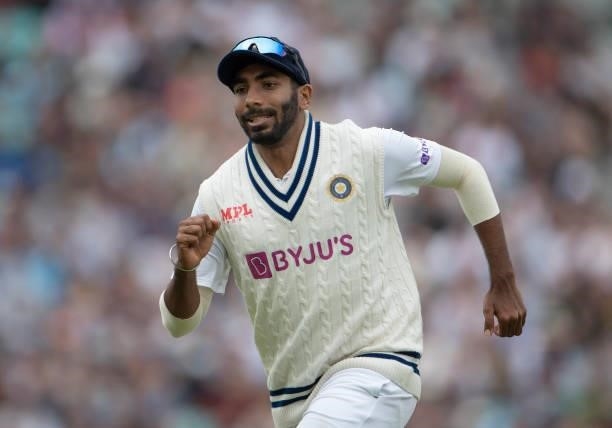 Jasprit Bumrah of India during the Fourth LV= Insurance Test Match: Day Two between England and India at The Kia Oval on September 03, 2021 in...