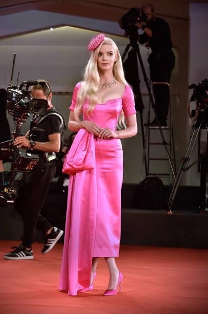 American actress Anya Taylor-Joy on the red carpet of the movie "Last Night In Soho
