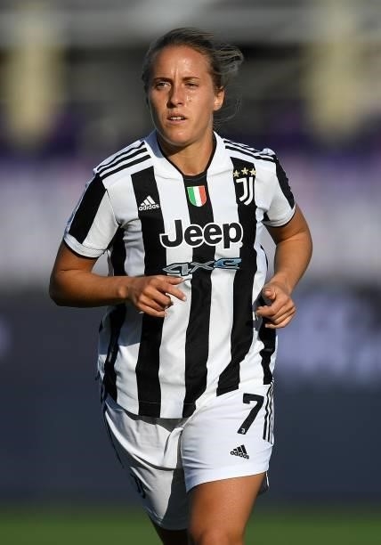 Valentina Cernoia of Juventus women looks on during the Women Serie A match between ACF Fiorentina and Juventus at Artemio Franchi on September 05,...