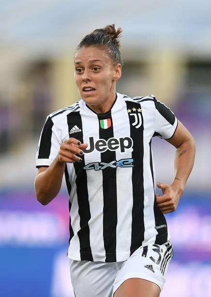 Lisa Boattin of Juventus women looks on during the Women Serie A match between ACF Fiorentina and Juventus at Artemio Franchi on September 05, 2021...
