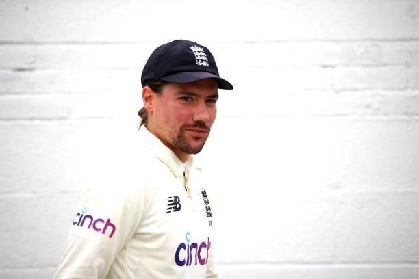Rory Burns of England during Day Three of the Fourth LV= Insurance Test Match between England and India at The Kia Oval on September 04, 2021 in...