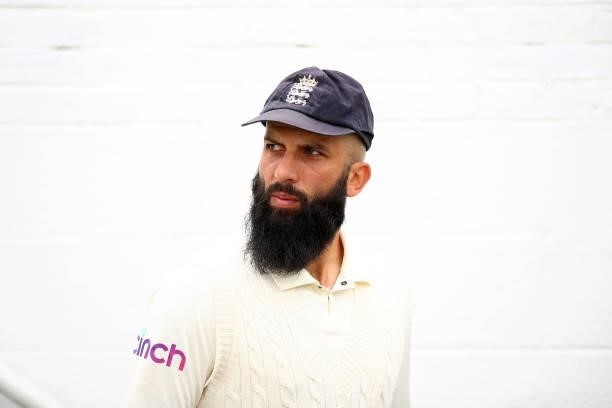 Moeen Ali of England during Day Three of the Fourth LV= Insurance Test Match between England and India at The Kia Oval on September 04, 2021 in...
