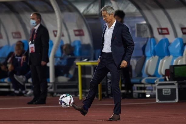 Paulo Sousa, Manager of Poland controls the ball during the 2022 FIFA World Cup Qualifier match between San Marino and Poland at San Marino Stadium...