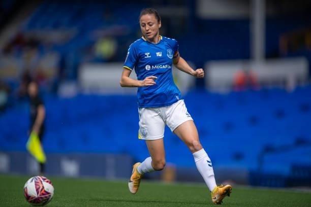 Danielle Turner of Everton Women during the Barclays FA Women's Super League match between Everton Women and Manchester City Women at Goodison Park...