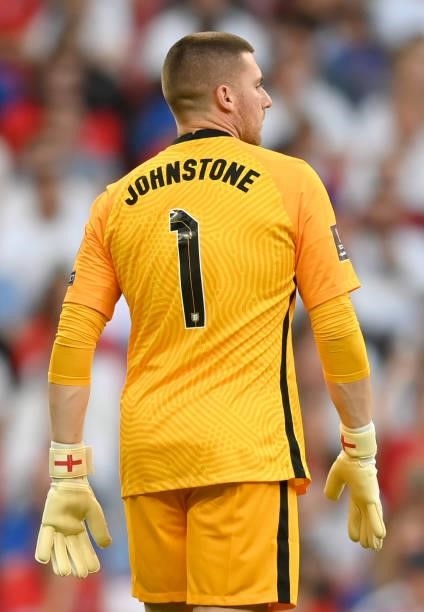 Sam Johnstone of England looks on during the 2022 FIFA World Cup Qualifier match between England and Andorra at Wembley Stadium on September 05, 2021...