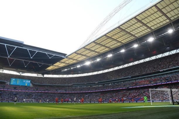 General view inside the stadium during the 2022 FIFA World Cup Qualifier match between England and Andorra at Wembley Stadium on September 05, 2021...