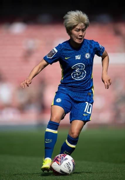 So-Yun Ji of Chelsea during the Barclays FA Women's Super League match between Arsenal Women and Chelsea Women at Emirates Stadium on September 5,...