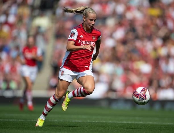 Beth Mead of Arsenal during the Barclays FA Women's Super League match between Arsenal Women and Chelsea Women at Emirates Stadium on September 5,...
