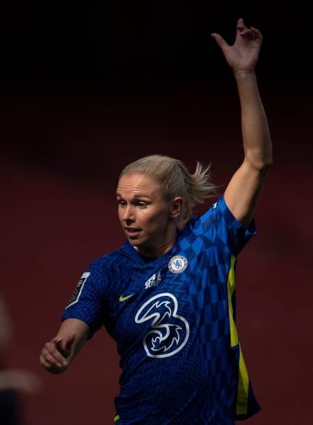 Jonna Andersson of Chelsea during the Barclays FA Women's Super League match between Arsenal Women and Chelsea Women at Emirates Stadium on September...