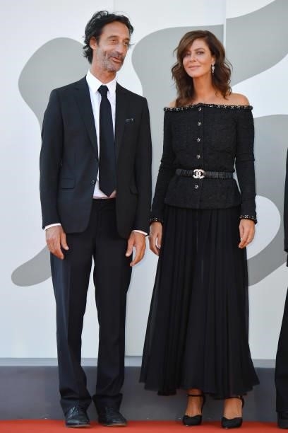 Edouard Weil and Anna Mouglalis attend the red carpet of the movie "L'Evenement
