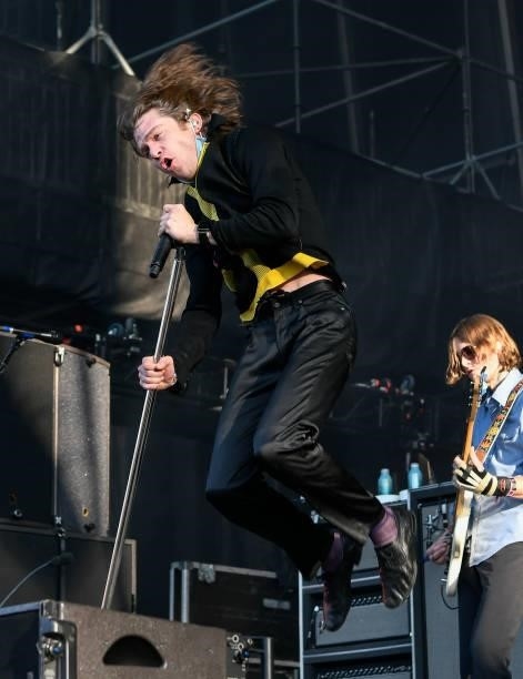 Matt Schultz of Cage The Elephant performs on Day 3 of the 2021 BottleRock Napa Valley Music Festival at Napa Valley Expo on September 05, 2021 in...